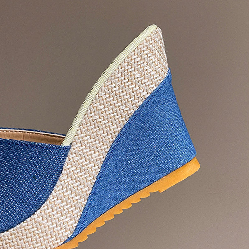 Damen-Sandalen mit offener Spitze und Blumenmuster