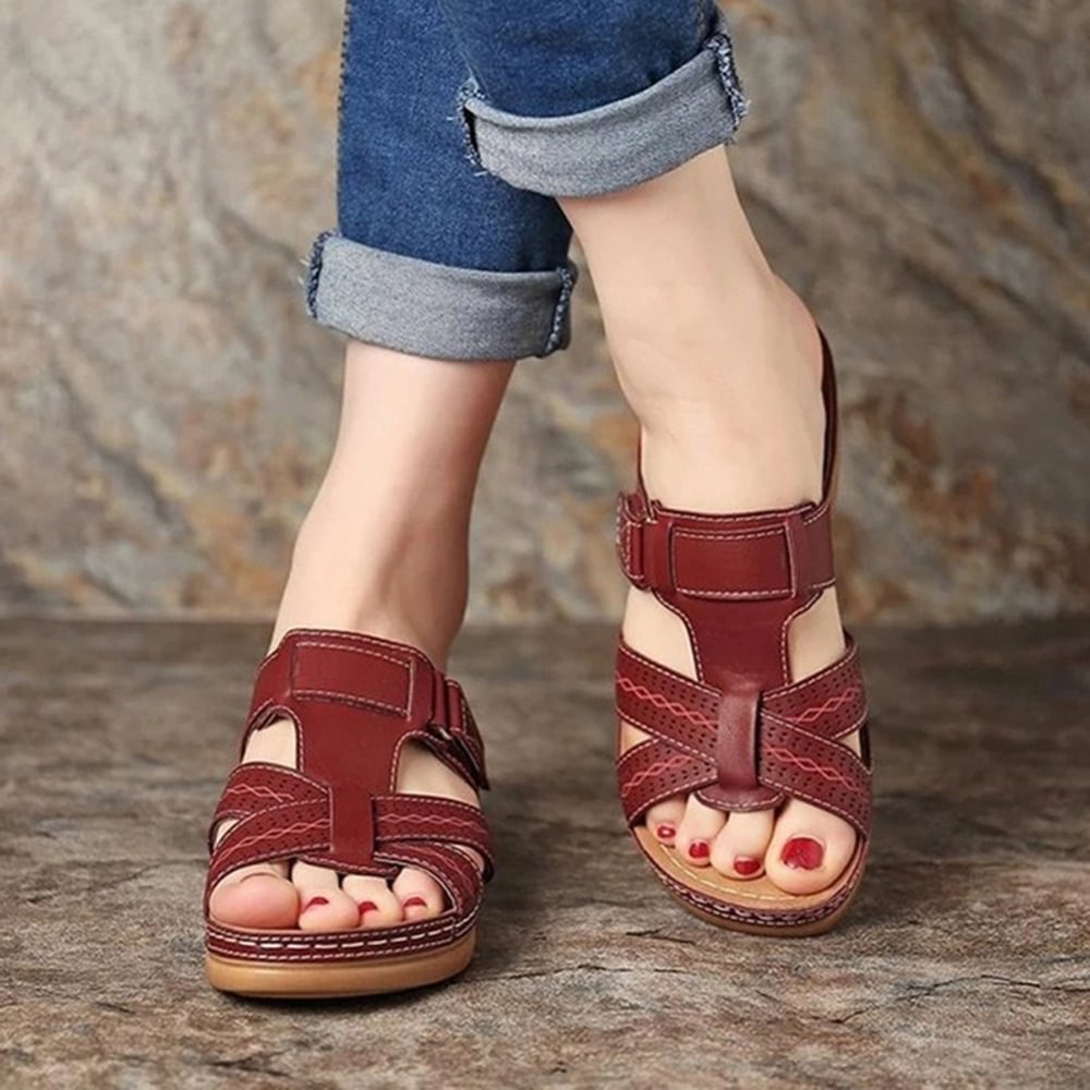 🎁Heißer Verkauf 49% Rabatt💥 ﻿Premium Leder Sandalen für Damen