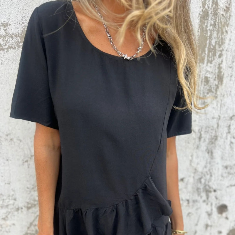 Lässiges T-Shirt mit Rundhalsausschnitt für Frauen