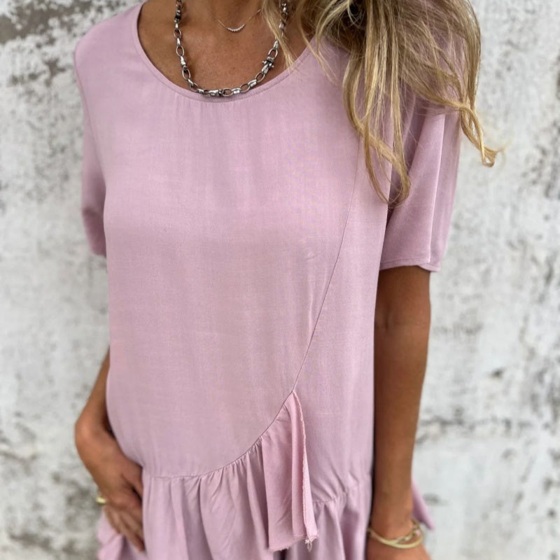 Lässiges T-Shirt mit Rundhalsausschnitt für Frauen