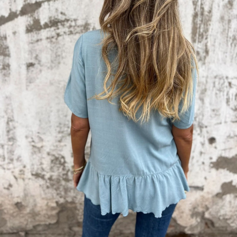 Lässiges T-Shirt mit Rundhalsausschnitt für Frauen