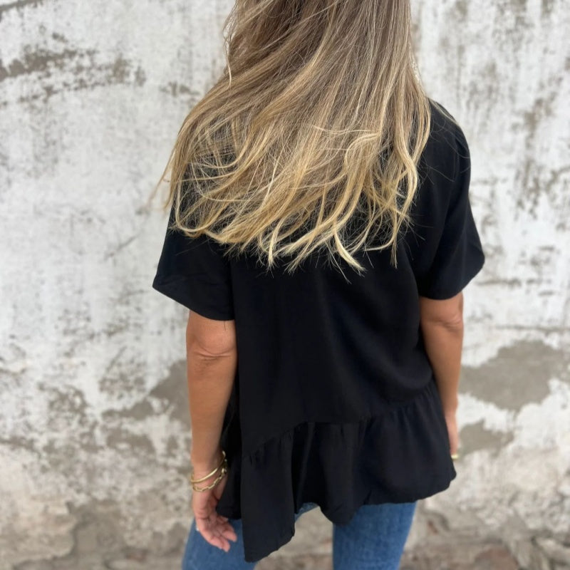 Lässiges T-Shirt mit Rundhalsausschnitt für Frauen