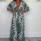💃Jumpsuit mit V-Ausschnitt und Print für Damen