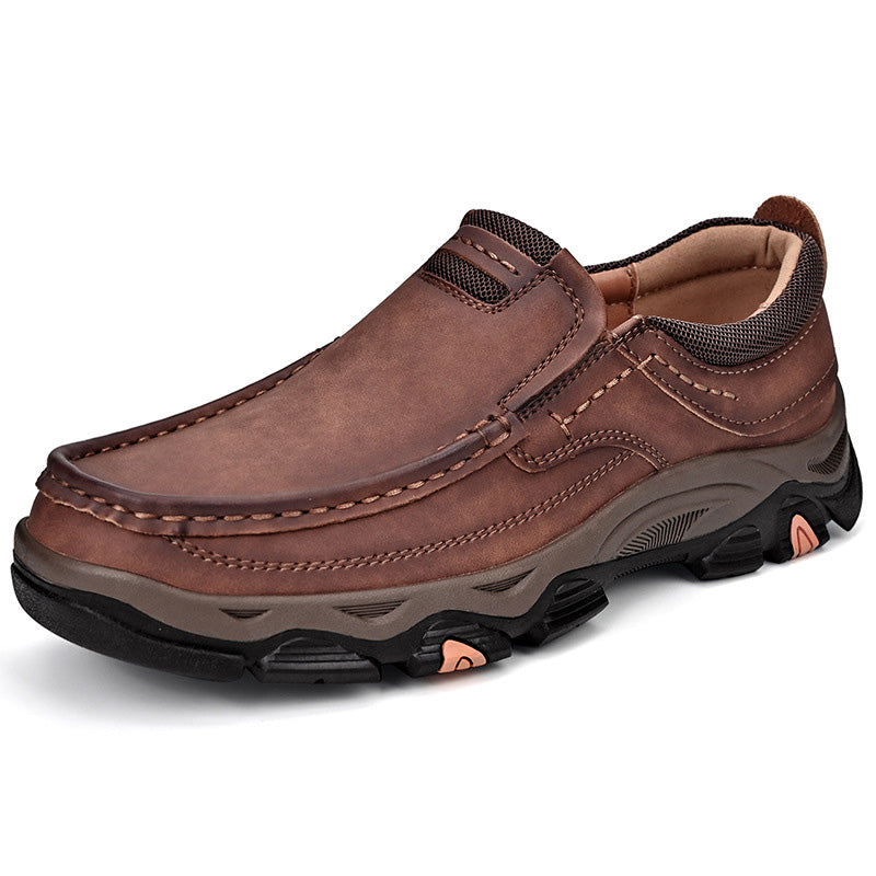 Herren Leder Casual Trendy Slip-On Turnschuhe