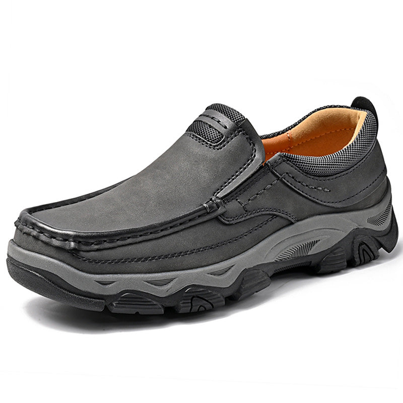 Herren Leder Casual Trendy Slip-On Turnschuhe