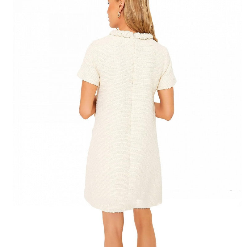 Elegantes kurzärmliges Tweedkleid für Damen