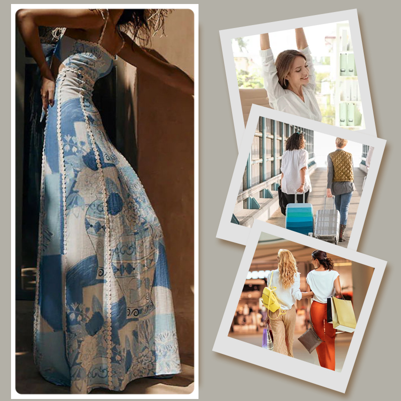 Langes Kleid mit Schleifendesign und Cut-Outs auf der Rückseite
