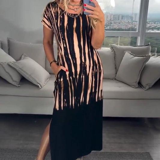 Trendiges Kleid mit Seitenschlitz für Damen
