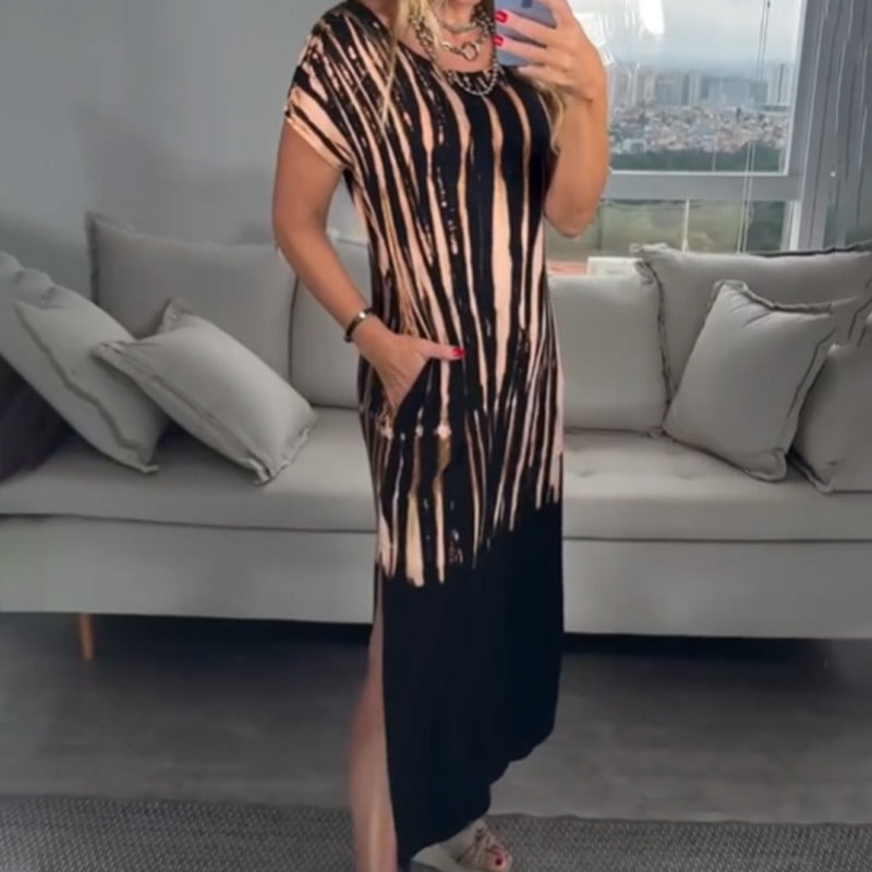Trendiges Kleid mit Seitenschlitz für Damen