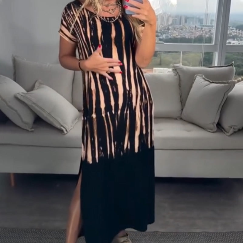 Trendiges Kleid mit Seitenschlitz für Damen