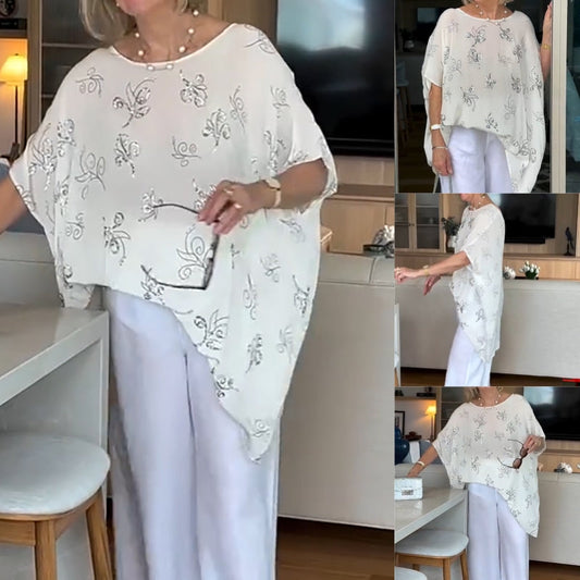 Damen Elegante Bestickte Bluse