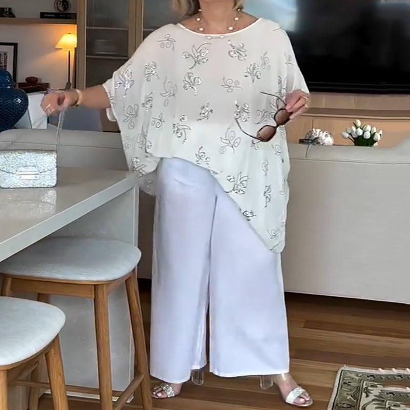 Damen Elegante Bestickte Bluse