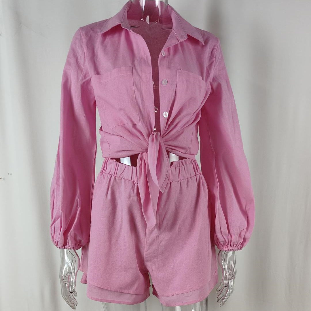✨2-teiliges Set - Damen Sommershirt und Shorts