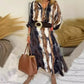 Elegantes Maxikleid mit Batikmuster