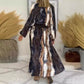 Elegantes Maxikleid mit Batikmuster