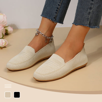 Damen-Schlupfschuhe mit flacher und weicher Sohle