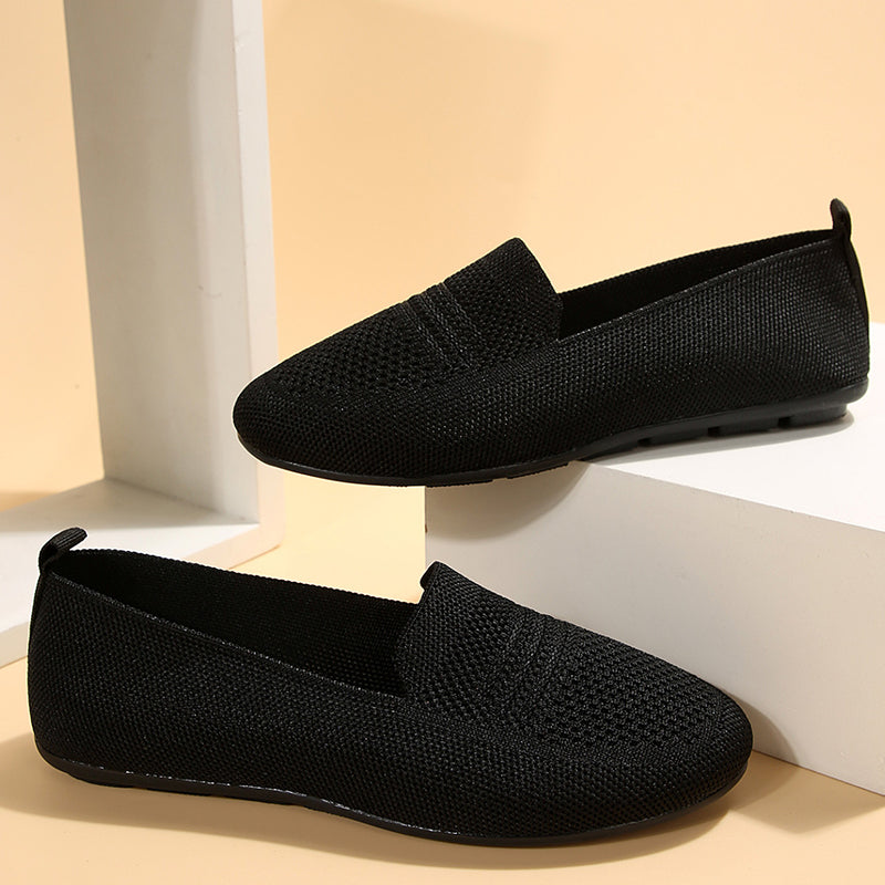 Damen-Schlupfschuhe mit flacher und weicher Sohle