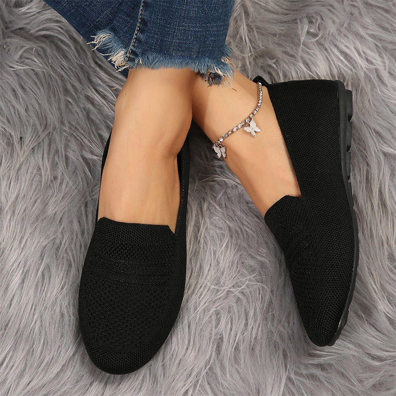 Damen-Schlupfschuhe mit flacher und weicher Sohle