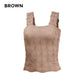 Damen Sport-Tanktop mit breiten Trägern und quadratischem Ausschnitt, kurzes Blumenmuster
