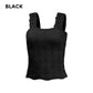Damen Sport-Tanktop mit breiten Trägern und quadratischem Ausschnitt, kurzes Blumenmuster