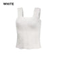 Damen Sport-Tanktop mit breiten Trägern und quadratischem Ausschnitt, kurzes Blumenmuster