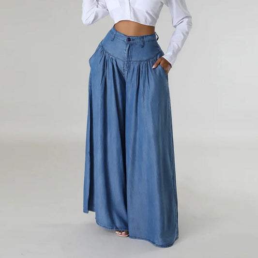 🌸NEUER SONDERANGEBOT✨ Weite Hose mit hoher Taille für Damen – schicke und mühelose Eleganz! 💃