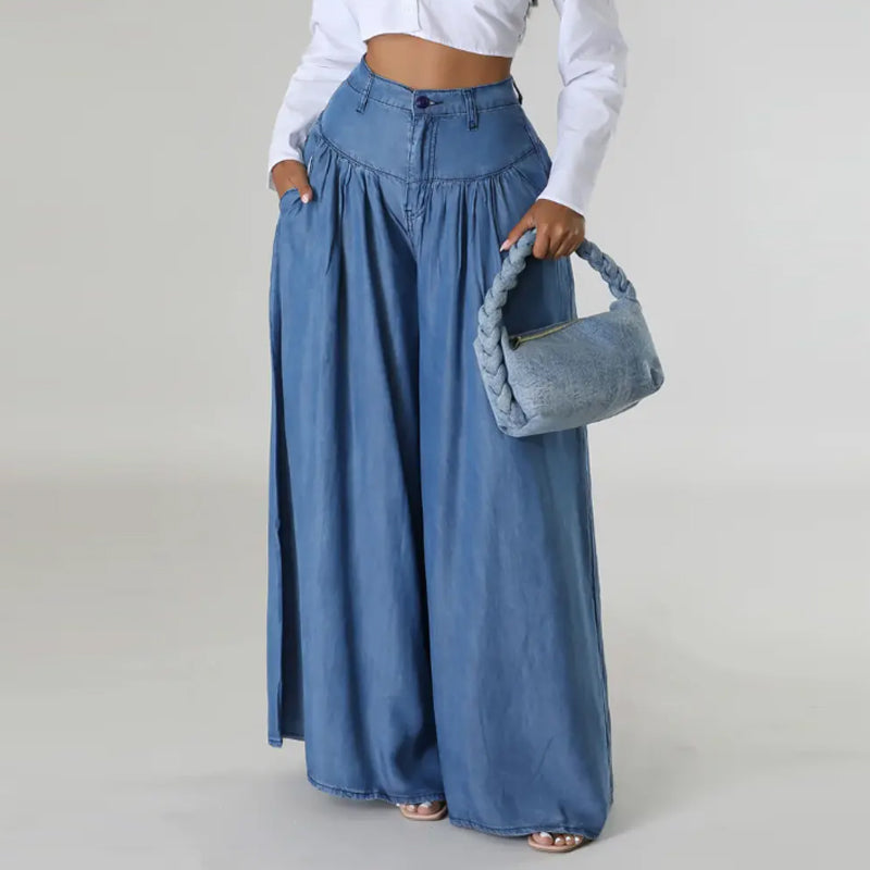 🌸NEUER SONDERANGEBOT✨ Weite Hose mit hoher Taille für Damen – schicke und mühelose Eleganz! 💃
