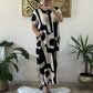 Trendiges Damenkleid mit Print, kurzen Ärmeln und lockerem Schnitt