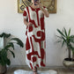 Trendiges Damenkleid mit Print, kurzen Ärmeln und lockerem Schnitt