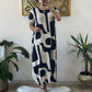 Trendiges Damenkleid mit Print, kurzen Ärmeln und lockerem Schnitt