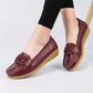 Damen Casual Leder Flats