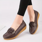 Damen Casual Leder Flats