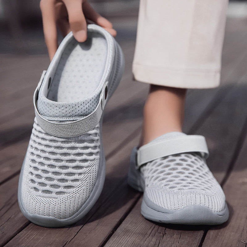 Mode Mesh Atmungsaktiv Halb Slip-On Sandalen