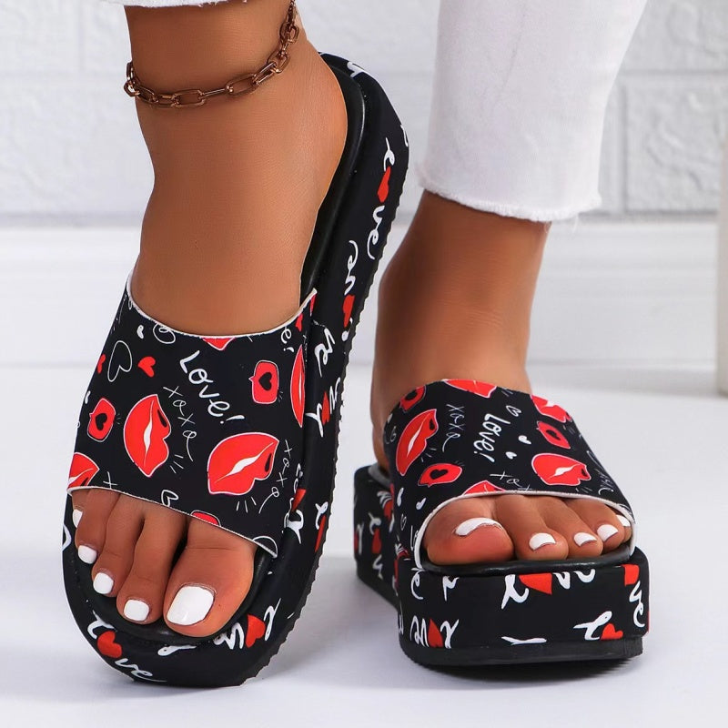 Rutschfeste, schweißabsorbierende Plateau-Slipper