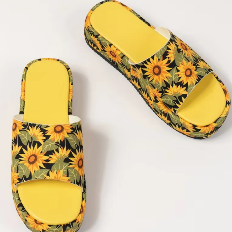 Rutschfeste, schweißabsorbierende Plateau-Slipper