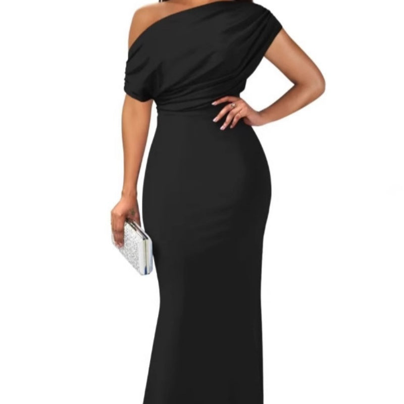 💃Elegante einfarbige trägerlose, schmale, lange Kleider für Damen