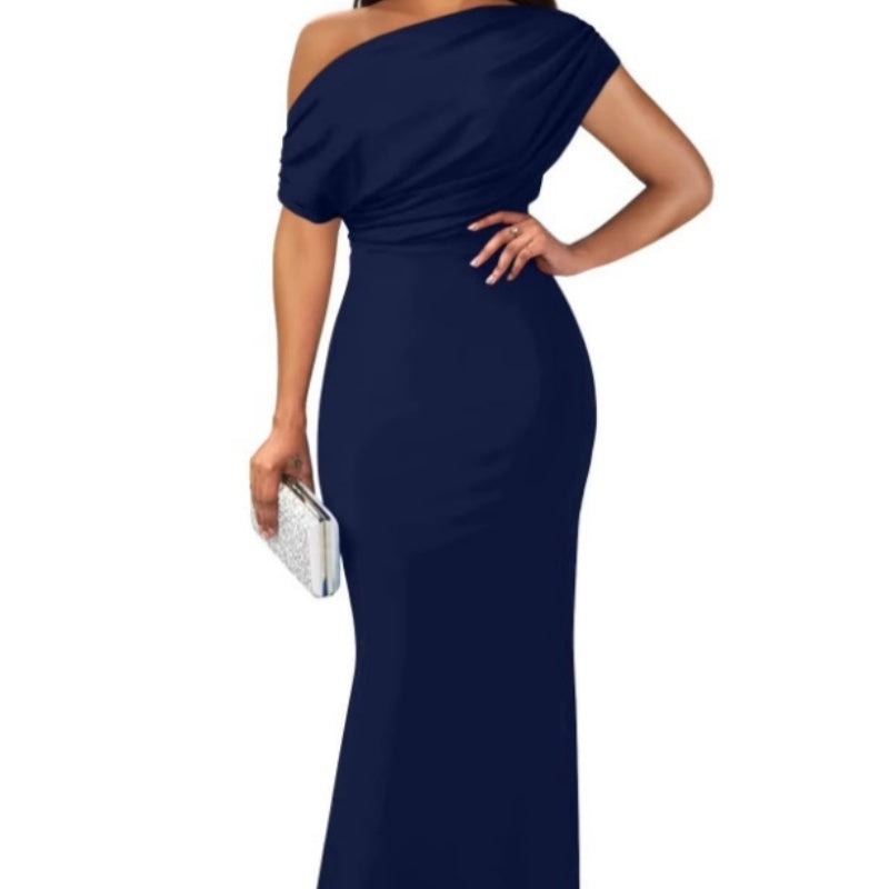 💃Elegante einfarbige trägerlose, schmale, lange Kleider für Damen
