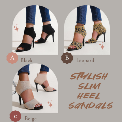 Stylische Damen Sandalen mit schlankem Absatz