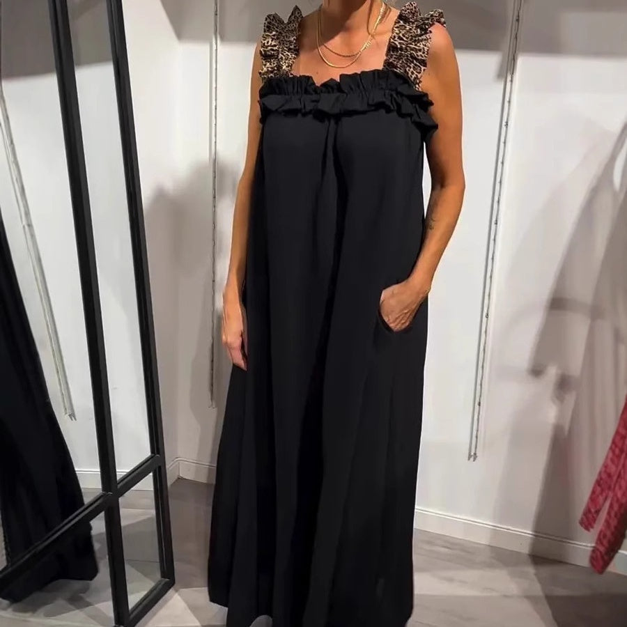 💕Lässiges ärmelloses Damen-Maxikleid mit Taschen