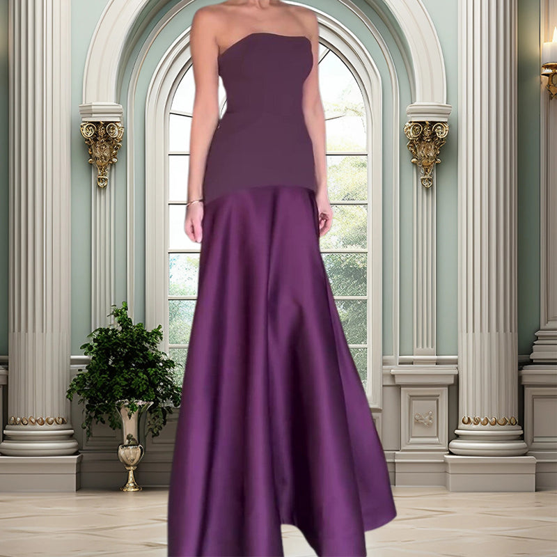 💃Elegantes schulterfreies langes Kleid in A-Linie