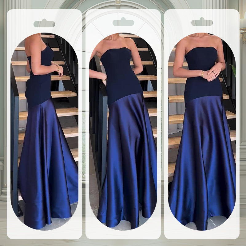 💃Elegantes schulterfreies langes Kleid in A-Linie