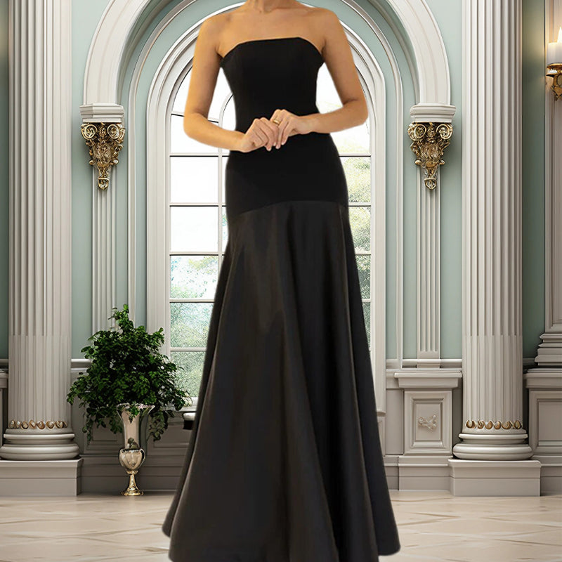 💃Elegantes schulterfreies langes Kleid in A-Linie