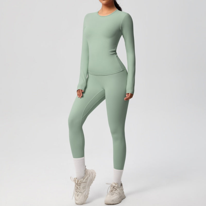🎁 Hot Sale 50% OFF 🔥Atmungsaktives Damen-Oberteil und hochtaillierte Hose 2er-Set für den Sport