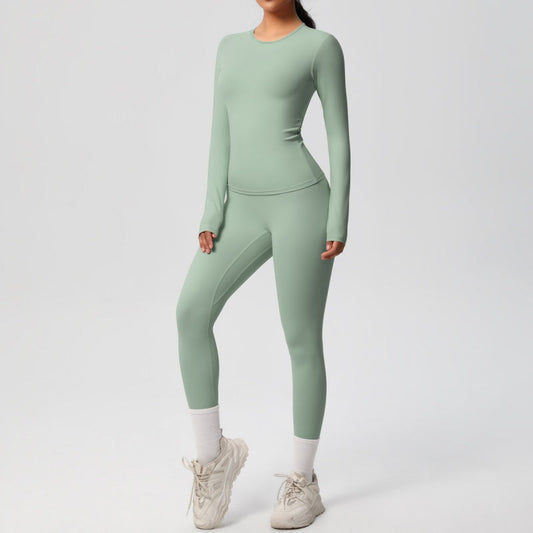 🎁 Hot Sale 50% OFF 🔥Atmungsaktives Damen-Oberteil und hochtaillierte Hose 2er-Set für den Sport