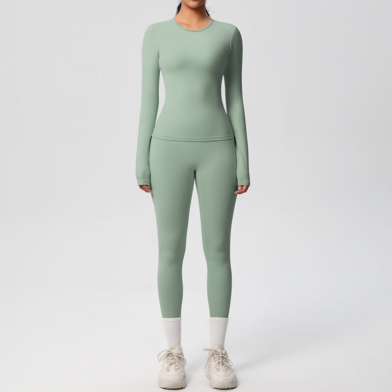 🎁 Hot Sale 50% OFF 🔥Atmungsaktives Damen-Oberteil und hochtaillierte Hose 2er-Set für den Sport
