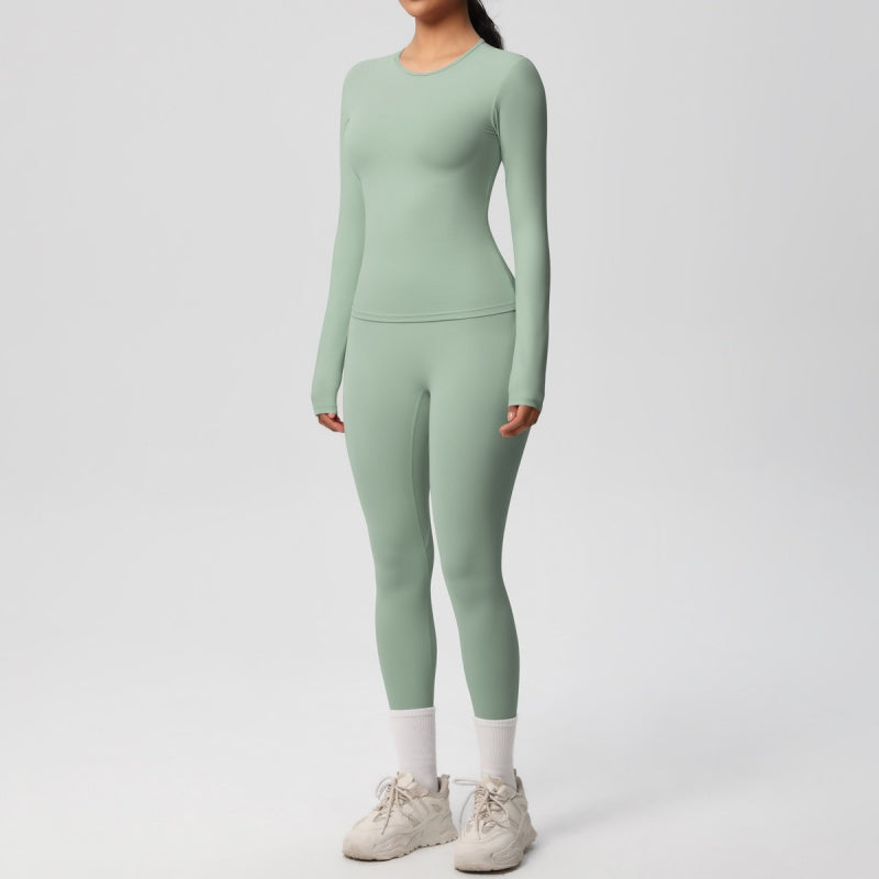 🎁 Hot Sale 50% OFF 🔥Atmungsaktives Damen-Oberteil und hochtaillierte Hose 2er-Set für den Sport