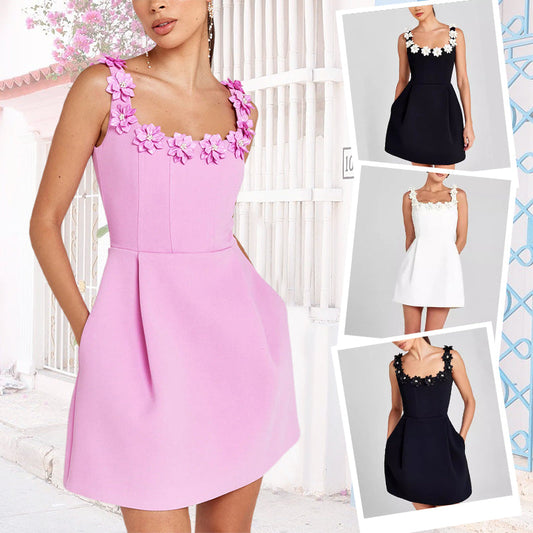 🎗️Elegantes Blumenkleid mit Ausschnitt für Damen