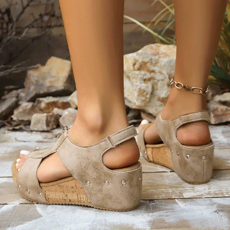 Neue korrigierende Keil-Sandalen mit offener Spitze für Frauen🌸🌸