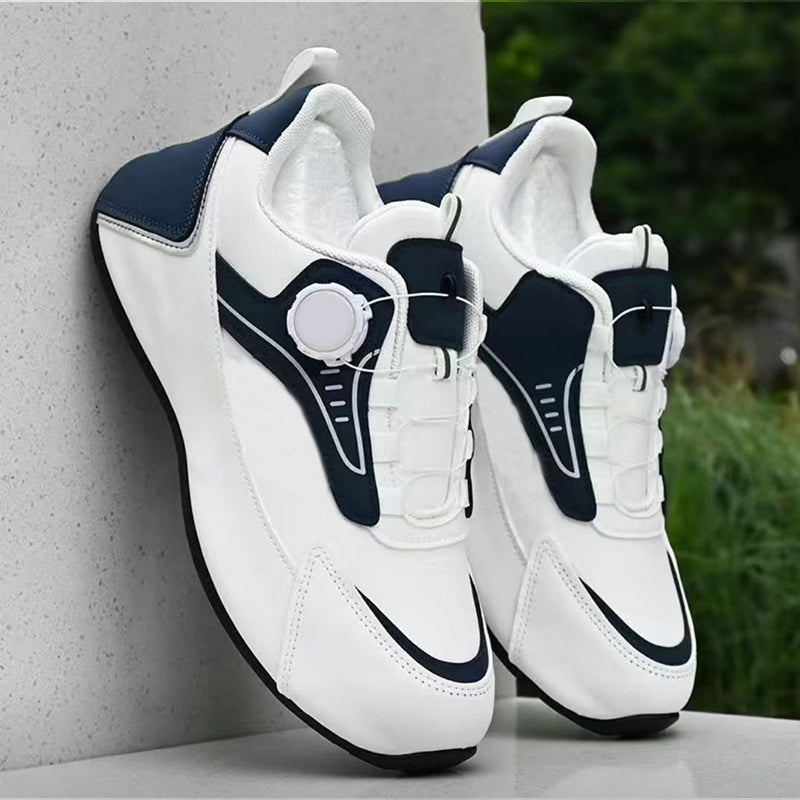 Stilvolle Herrenschuhe mit dicker Sohle und Spiralknopf für die Freizeit