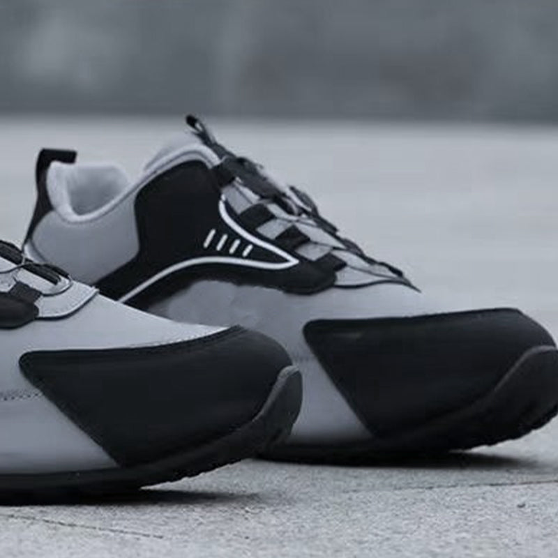 Stilvolle Herrenschuhe mit dicker Sohle und Spiralknopf für die Freizeit